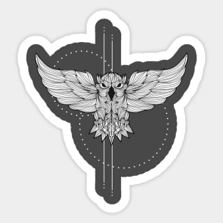 Fantasy Mystical Owl Design Sticker